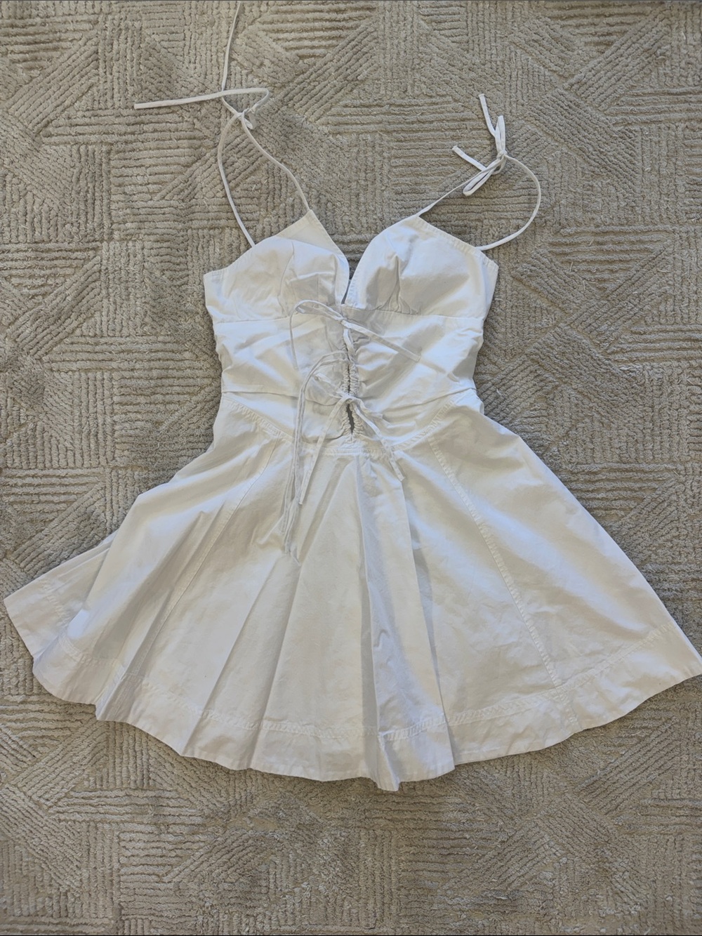 White Tie-Back Sundress